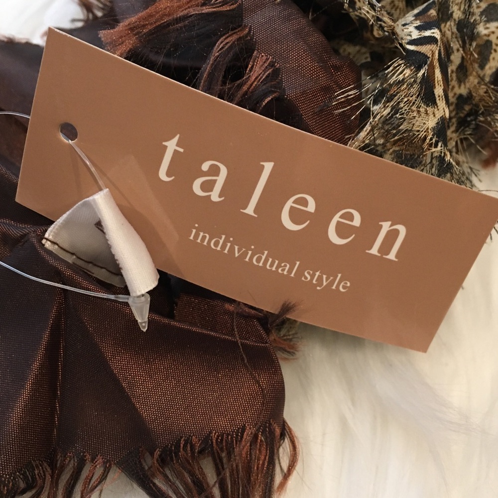 Animal Print & Chocolate Ruffle Scarf - Picture 5 of 7